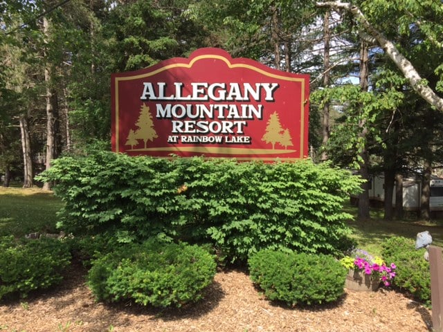 Allegany campground sign.