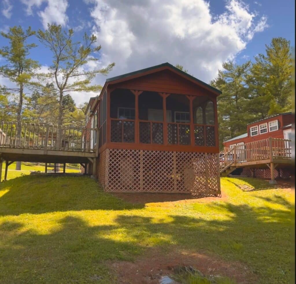 Amr Terrestrial Cabin Deck From Lake
