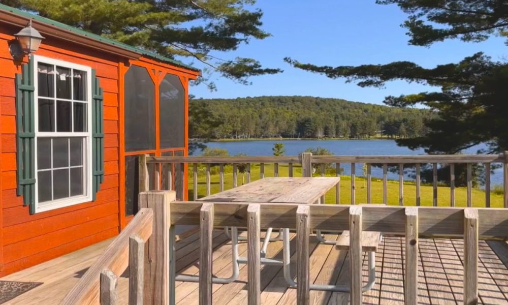 Amr Terrestrial Cabin Rainbow Lake Picnic Table